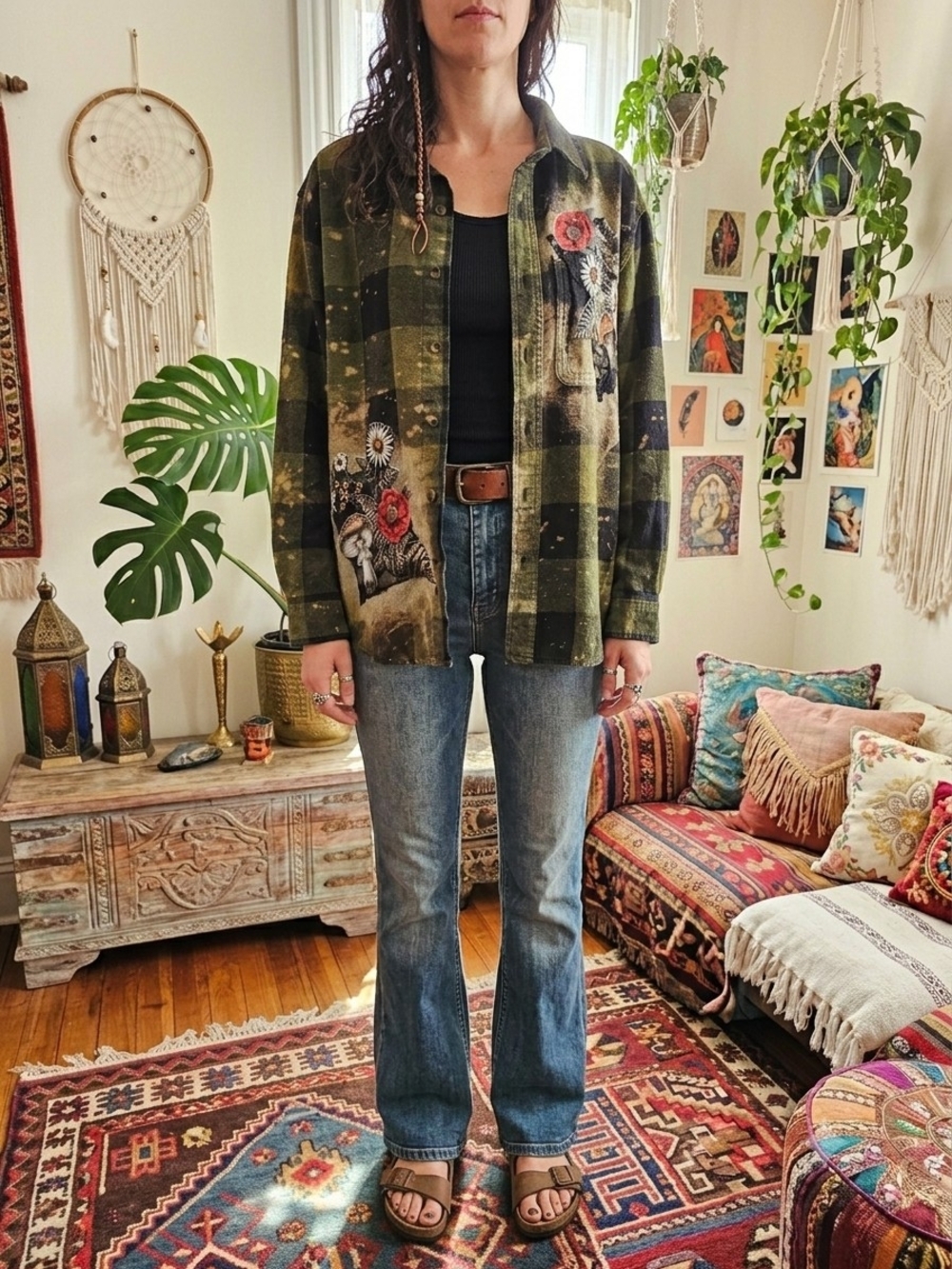 CUSTUM WARRIOR PATCHWORK FLANNEL SM-XL
